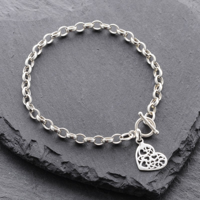 heart toggle bracelet